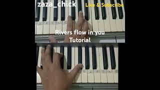 Rivers flow in you piano tutorial viralvideo funny shorts lucu coolvideo youtubeshorts [upl. by Auqinu]