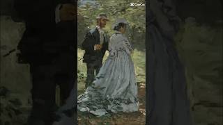 Claude MonetquotStrolling Basil and Camillequot 1865 Canvas oil 935 × 695 cm National Gallery of Art [upl. by Lenny398]