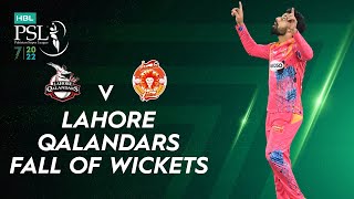 Lahore Qalandars Fall Of Wickets  Lahore vs Islamabad  Match 33  HBL PSL 7  ML2T [upl. by Cowden94]