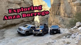 Anza Borrego Desert  Exploring Canyon Sin Nombre Diablo DropOff Sandstone Canyon Fish Wash Creek [upl. by Mina]