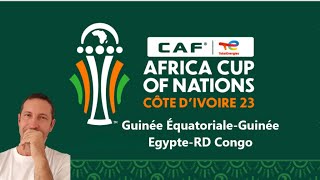 PRONOSTICS FOOT CAN 2024 Dimanche 28 Janvier Guinée ÉquatorialeGuinée EgypteRD Congo [upl. by Norrej]