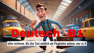 Learning German Thrilling Airport Adventures – B1 Level [upl. by Neleb]