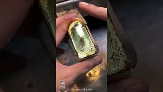 WOW PURE 24K RAW GOLDBAR MAKING shorts short trending shortvideo video gold [upl. by Naryb]