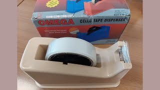 Omega Cello Tape Dispenser Review amp Demo  Omega Cello Tape Dispenser Machine [upl. by Udelle651]