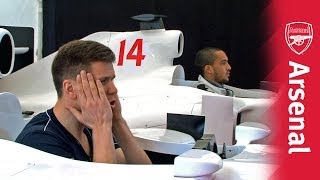 Wojciech Szczesny vs Theo Walcott F1 Driving [upl. by Engen]