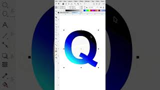 LOGO Design in Corel Draw Q Alphabet reels corel logo graphicdesignsoftware coreldrow designer [upl. by Eirol]