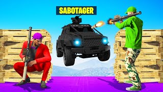 2 NOOBS vs Sabotager INSURGENT GTA 5 [upl. by Nosilla291]