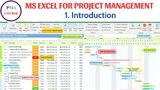 1 Ms Excel for project management  Introduction [upl. by Luba]