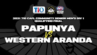 2021 TIO CAFL Community Senior Mens Div 1 Qualifying Final Papunya vs Western Aranda [upl. by Langsdon]