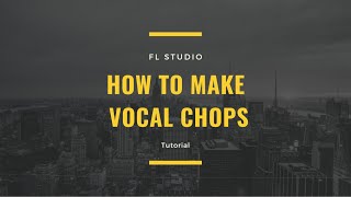 FL Studio Tutorial  How to make Vocal Chops  Aus Stimme eine Melodie 🎶  german [upl. by Golliner500]