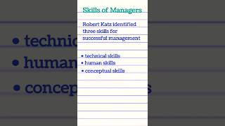 Skills of Managers Robert KatzManagement HRM Technical Skills Human Skills Conceptual Skills [upl. by Abihsat]