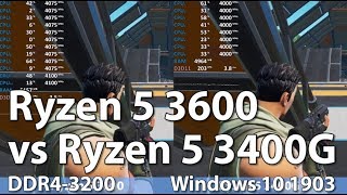 AMD Ryzen 5 3600 vs Ryzen 5 3400G in 7 Games  Gaming Benchmark Comparison Fortnite CSGO Dota 2 [upl. by Zared]