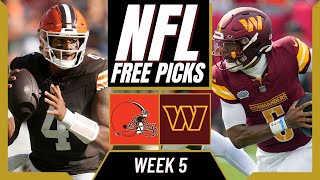 NFL Week 5 Picks  BROWNS vs COMMANDERS Free Picks Today  NFL Week 5 Predictions [upl. by Velma]