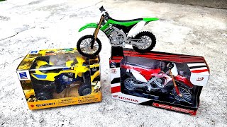 Dirt Bike Finger  Honda CRF 450R Suzuki Quad Racer R450 ATV  Unboxing Motocross Diecast Newray [upl. by Arraet]