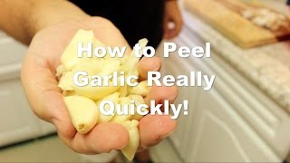 How to peel garlic the easy way  two heads of garlic in less than 90 seconds [upl. by Killie]