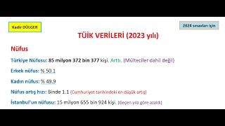 TÜİK VERİLERİ [upl. by Dichy]