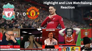 Liverpool 7  0 Man United  The Best Ultimate Highlight amp Live Watchalong Reaction [upl. by Anear958]