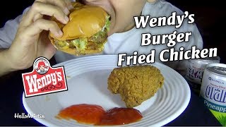 ASMR  Wendys Burger amp Fried Chicken whisper [upl. by Nyrhtakyram484]