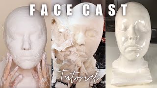 How To Make a Face Cast  DIY Plaster Face Cast  Maria Elena [upl. by Norra]