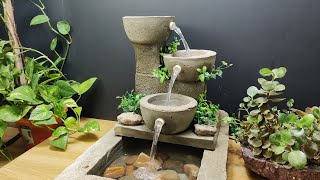 How to make Amazing awesome waterfall fountain water fountain at home [upl. by Nylarac390]