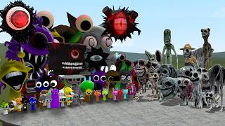 ALL SPRUNKI PHASES VS ALL ZOONOMALY MONSTERS In Garrys Mod [upl. by Nazario]