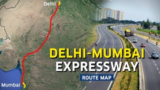 DelhiMumbai Expressway Complete Route Map [upl. by Annohs]