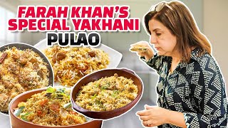 Farah Khans Famous Yakhani Pulao  FarahKhanK [upl. by Immaj]