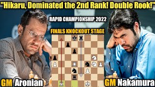 Chesscom Rapid Championship 2022  Levon Aronian VS Hikaru Nakamura  Knockout Stage Week 5 [upl. by Aivon741]