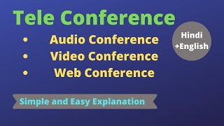 Tele Conferencing in Education II English and Hindi Explanation II [upl. by Wittie336]