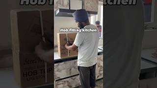 Hob fitting in kitchen shortvideo kitchen interiordesgin kitchendesign interiorwooddesign [upl. by Jana55]