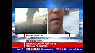 Buncefield Oil Depot Disaster  Sky News  11122005  0900am [upl. by Kung]