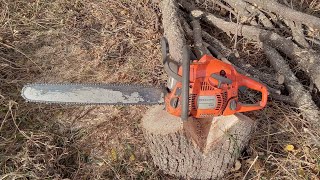 Husqvarna 450 Chainsaw operating Introduction 👍💯 [upl. by Sandon]