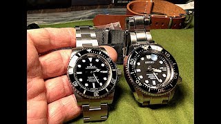 Seiko Marinemaster 300 SBDX017 vs Rolex Submariner comparisons wear on small wrists [upl. by Boys]