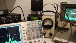 MotoTrbo DGM6100 ON HP 8920A Service Monitor and Oscilloscope 100 MHZ OWON SDS7102 [upl. by Wil145]