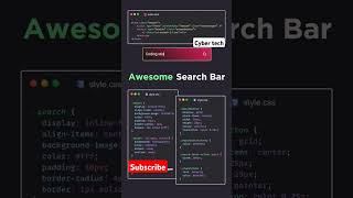 Awesome Search bar Html Css csshtml coding viralvideo webdesign html python csscoding [upl. by Derfiniw78]