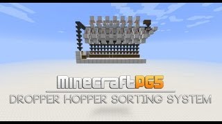 Dropper Hopper Sorting System  100 working amp stackable  Minecraft [upl. by Aivon]