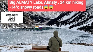 Big Almaty Lake hiking  Almatys hidden Gem  hiking on risky snowy roads 😨😨 Almaty  Kazakhstan [upl. by Maurey]