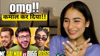 MC SALMAN FT BIGG BOSS  CARRYMINATI  Reaction  Illumi Girl [upl. by Asiled]