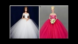 Barbie Doll Makeover Transformation  DIY Miniature Ideas for Barbie  Wig Dress Faceup and More [upl. by Belldame]