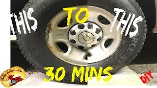 30 Minute STEEL WHEEL Reconditioning Great For Work Trucks amp DuallysTractors [upl. by Ynaitirb]