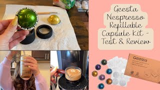 Geesta Nespresso Vertuo Refillable Capsule Kit  Test amp Review [upl. by Ahsoem139]