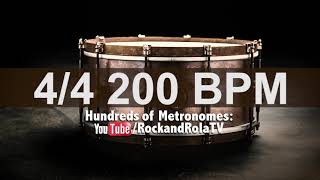 🔴 200 BPM Snare Metronome [upl. by Audres864]