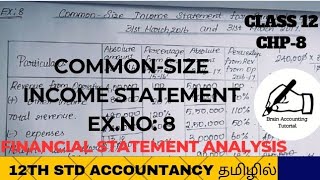 How to prepare CommonSize Income statement in Tamil  Financial statement analysis12th Accountancy [upl. by Bowen991]