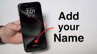 How to Add your Name on your iPhone Lock Screen [upl. by Lukash]