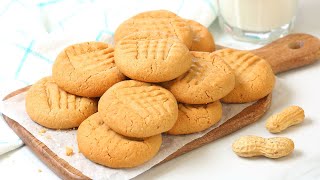 4 Ingredient Peanut Butter Cookies  Healthy Dessert  Vegan amp Gluten Free  20 Minute Recipe [upl. by Alyos846]