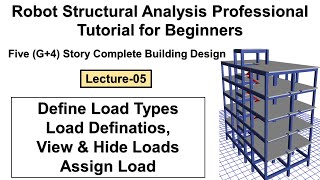 5 Complete building design in Robot Structural Analysis Professional tutorial for beginners [upl. by Sisco]