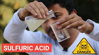 Sulfuric acid experiment  সালফিউরিক অ্যাসিড ☠️☠️ [upl. by Eddra318]