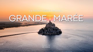 Les grandes marées au MontSaintMichel  Drone 4K [upl. by Drusie614]