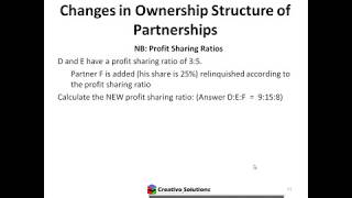 Accounting Profit Sharing Ratios for Partnerships  Ratio Calculation for profit sharing accounting [upl. by Fonsie107]