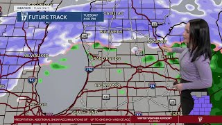 Freezing Rain Sleet and Snow Develop in West Michigan [upl. by Ripleigh583]